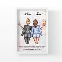 Egyedi legjobb barátnős falikép