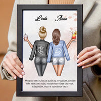 Egyedi legjobb barátnős falikép