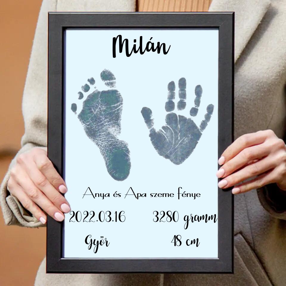 Baba kéz- és láblenyomatos falikép