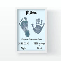 Baba kéz- és láblenyomatos falikép