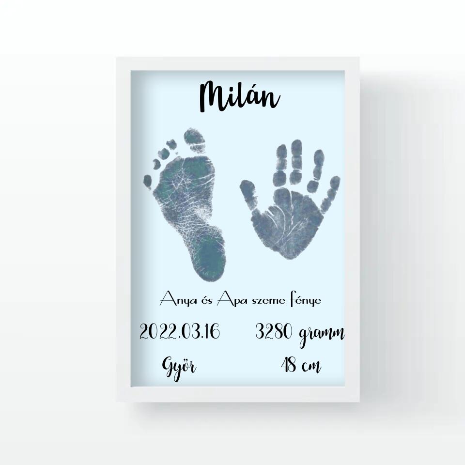 Baba kéz- és láblenyomatos falikép