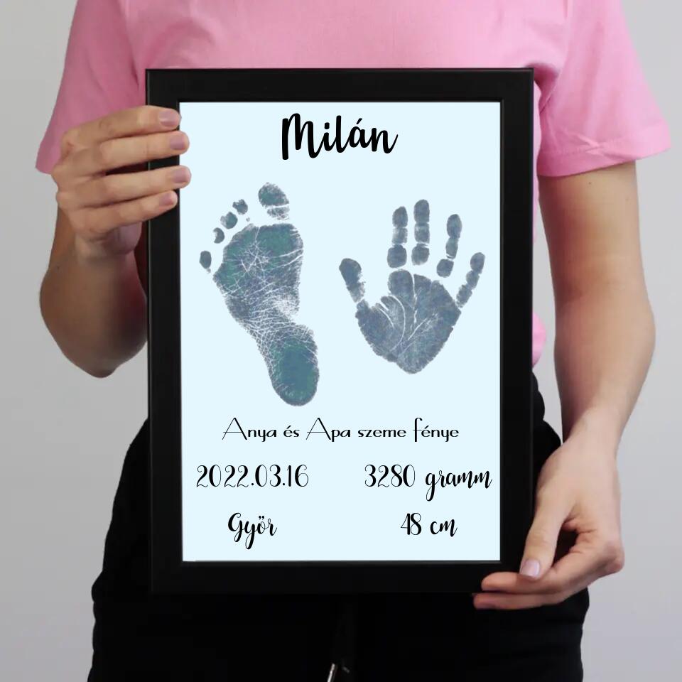Baba kéz- és láblenyomatos falikép