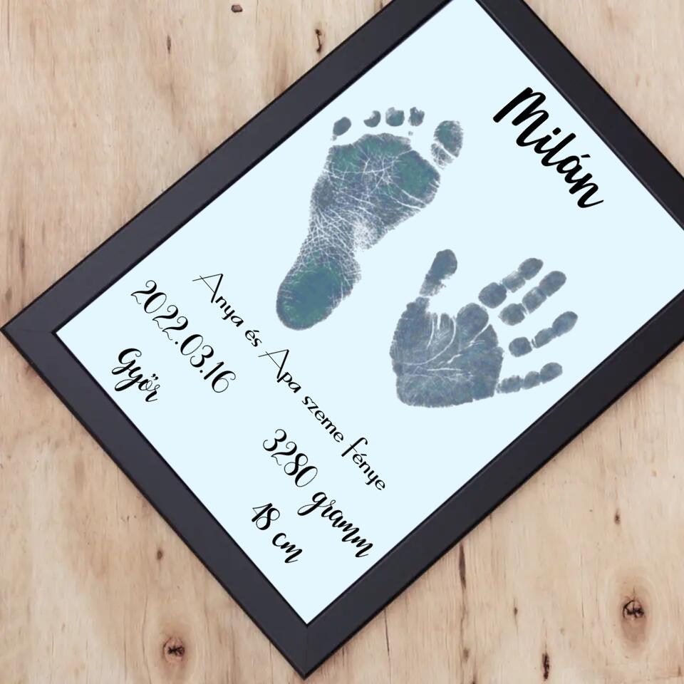 Baba kéz- és láblenyomatos falikép