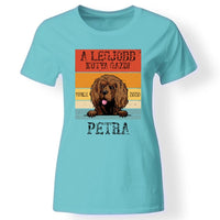 A legjobb kutyagazdi egyedi női póló türkiz