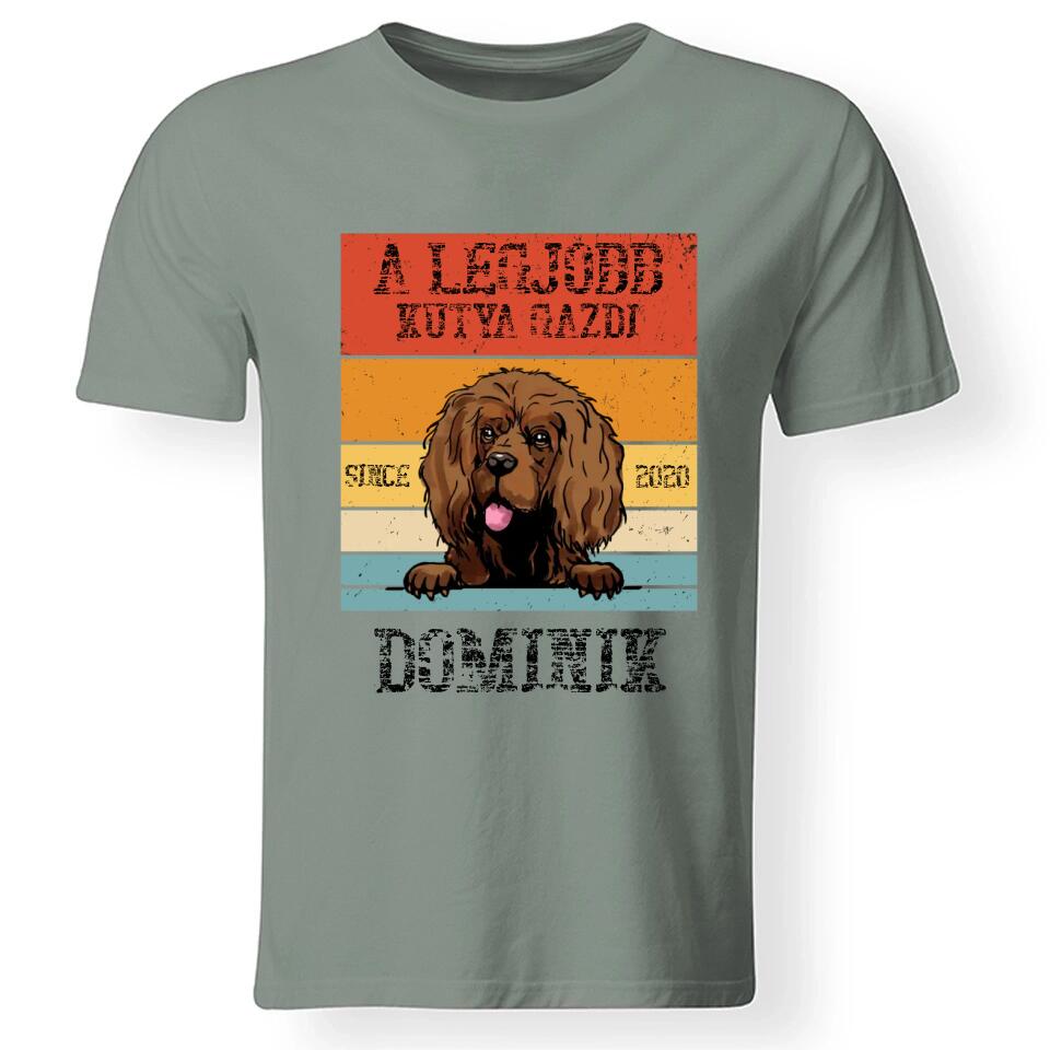 A legjobb kutyagazdi egyedi férfi póló