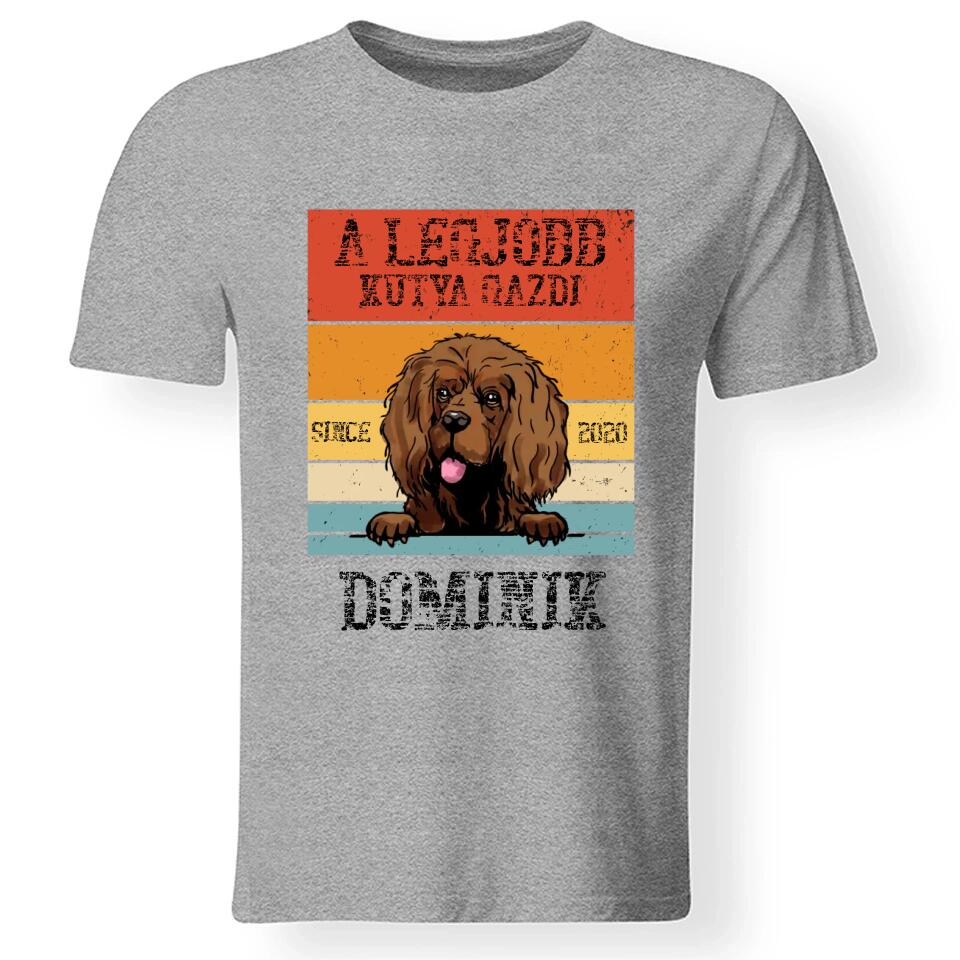 A legjobb kutyagazdi egyedi férfi póló