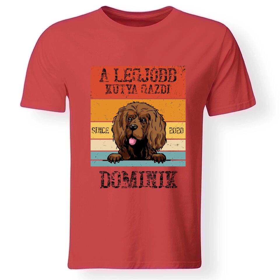 A legjobb kutyagazdi egyedi férfi póló