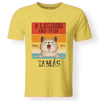 A legjobb cicagazdi egyedi férfi póló