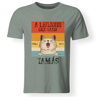 A legjobb cicagazdi egyedi férfi póló
