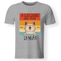 A legjobb cicagazdi egyedi férfi póló