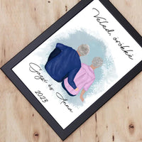 Idős házaspár falikép