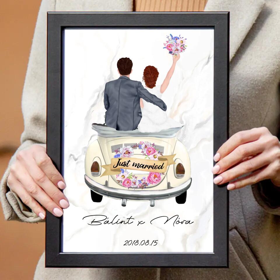 Friss házasok falikép