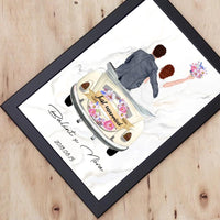 Friss házasok falikép