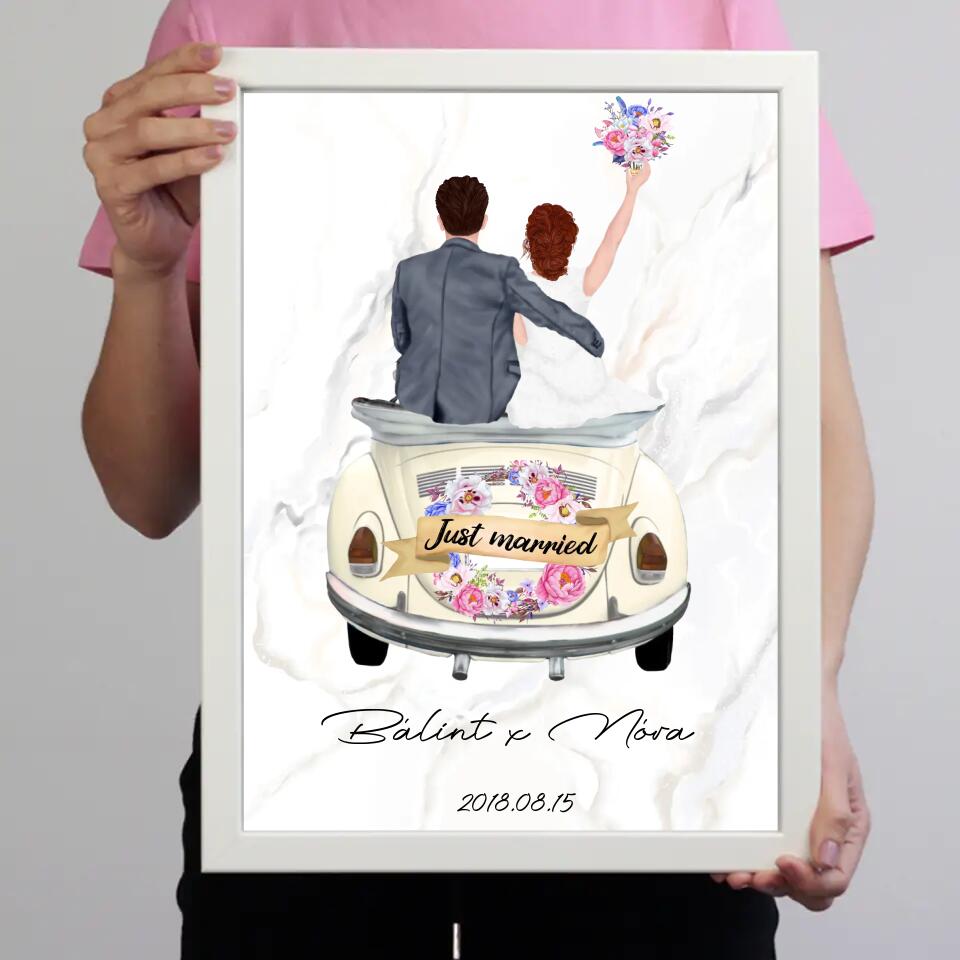 Friss házasok falikép