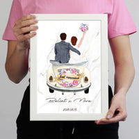 Friss házasok falikép