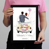 Friss házasok falikép