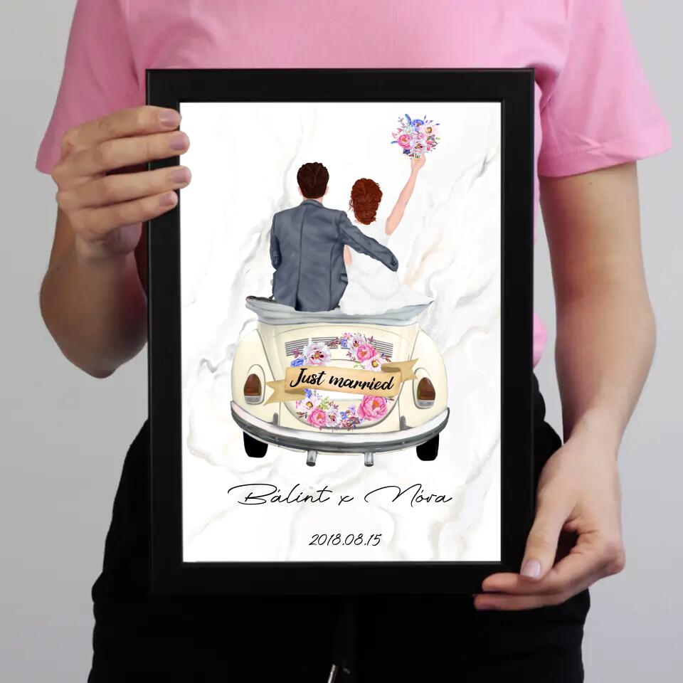 Friss házasok falikép