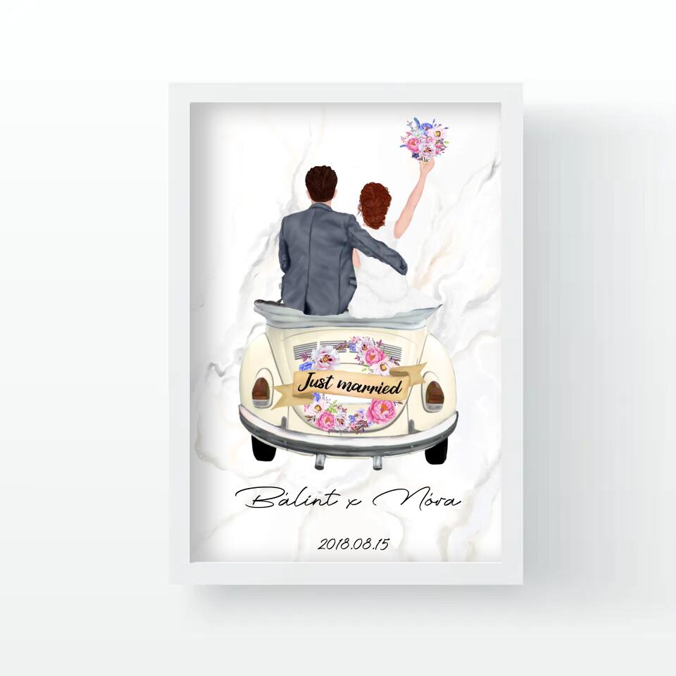 Friss házasok falikép