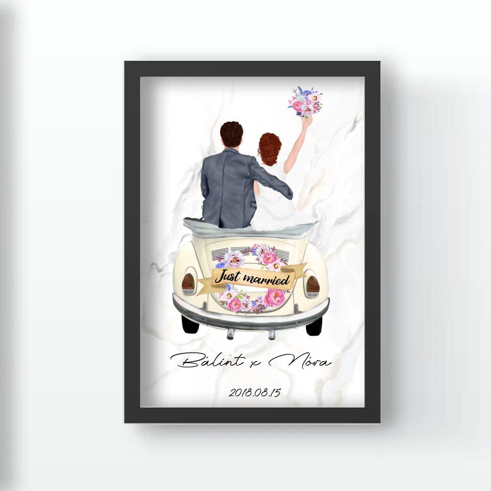 Friss házasok falikép