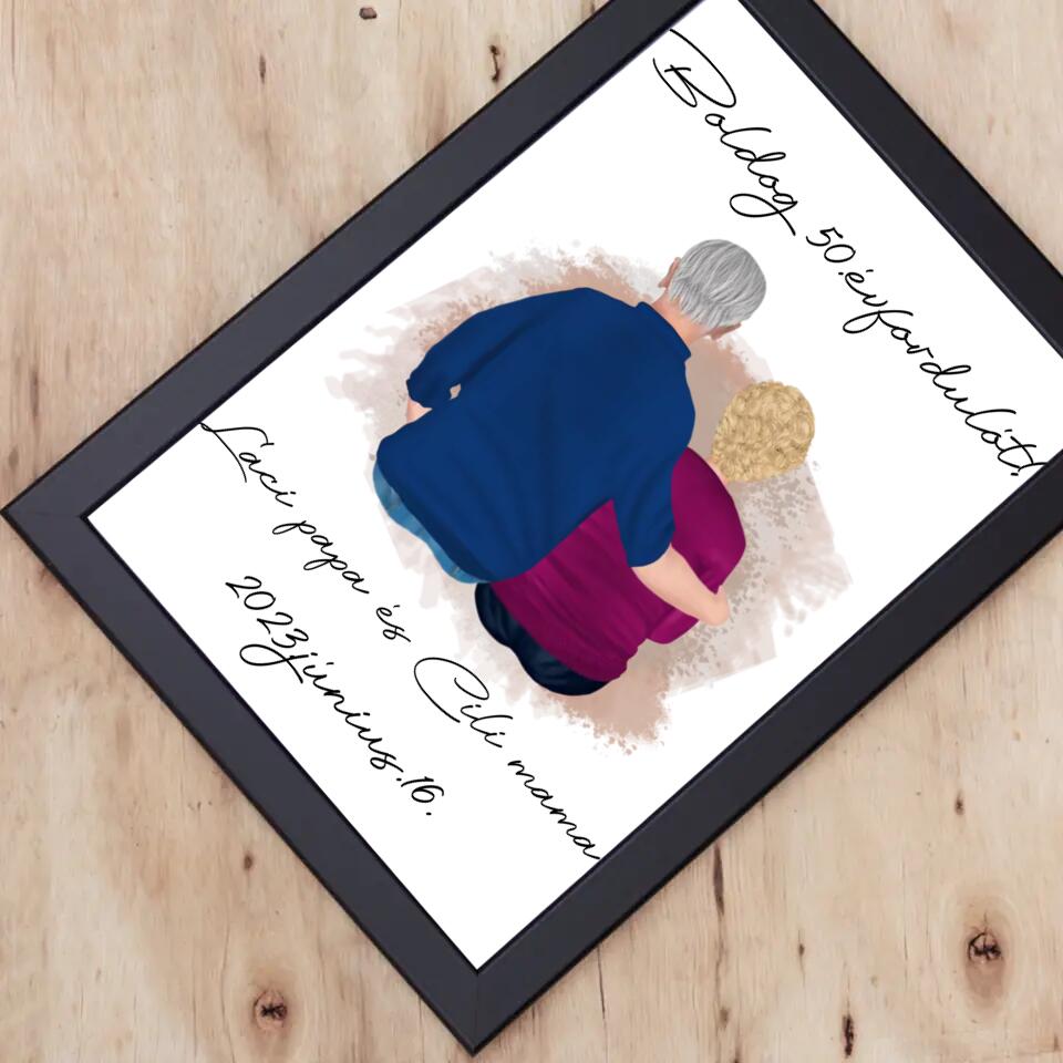 Szerkeszthető falikép idős pároknak