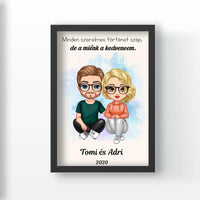 Cukifejű páros falikép