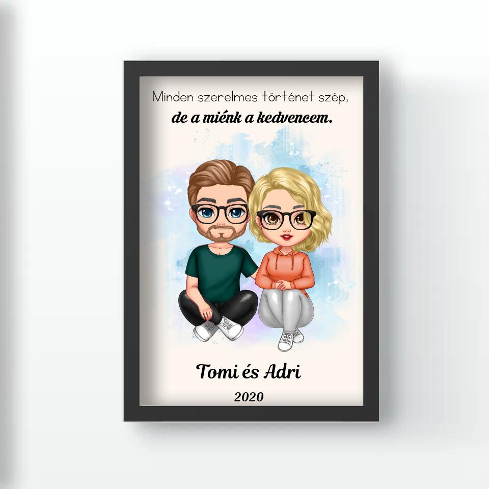 Cukifejű páros falikép