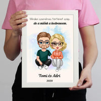 Cukifejű páros falikép