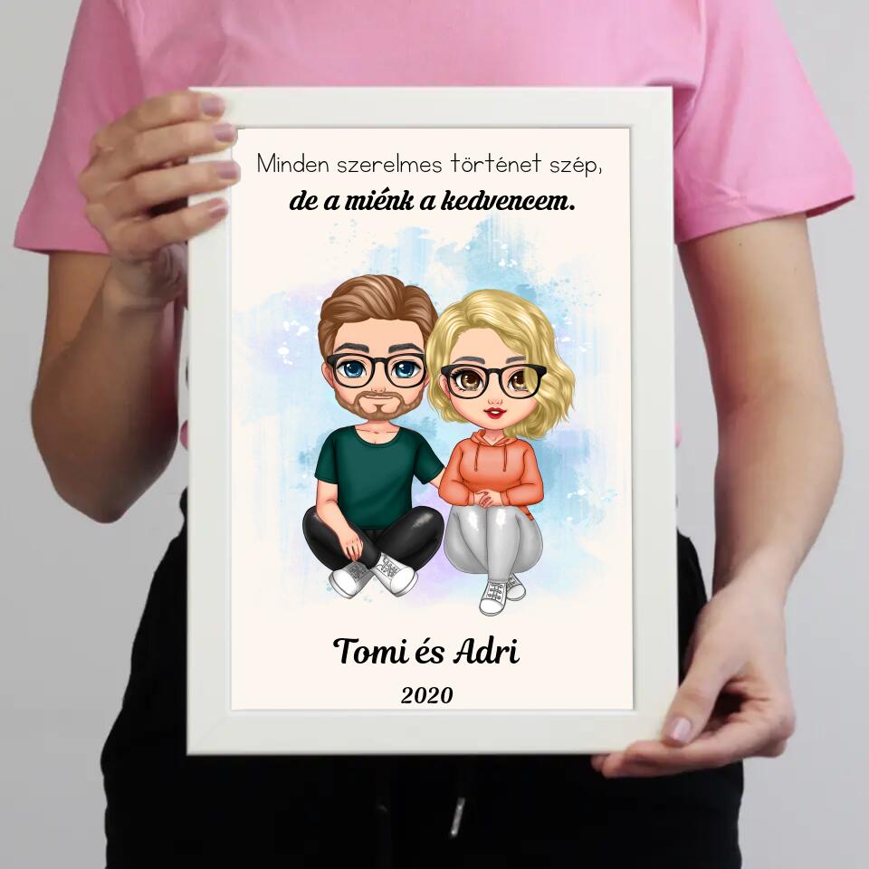 Cukifejű páros falikép