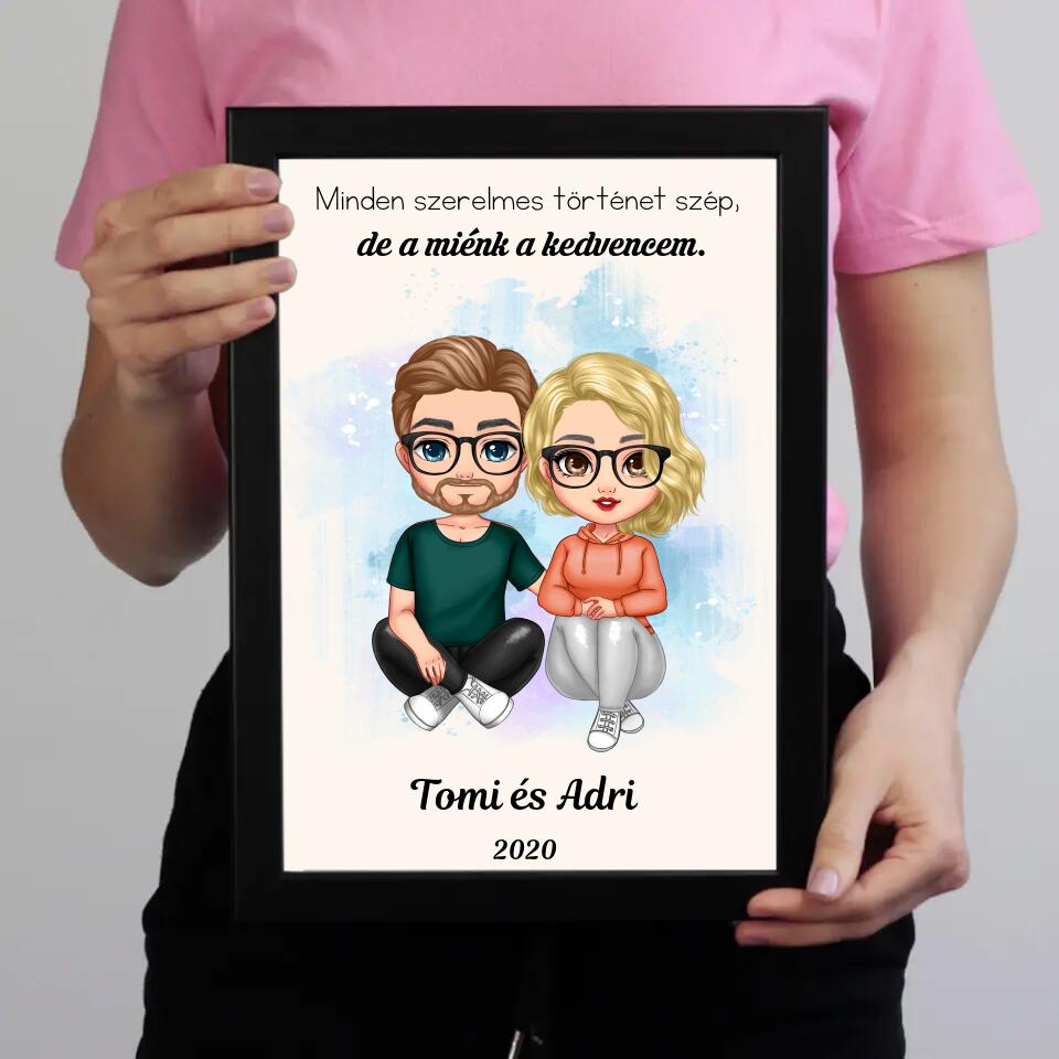 Cukifejű páros falikép