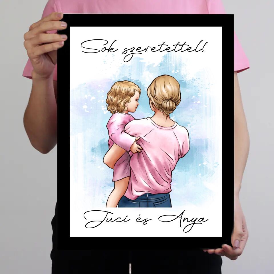 Falikép anyával és babával