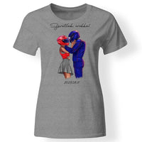 Motoros páros póló nőknek szürke