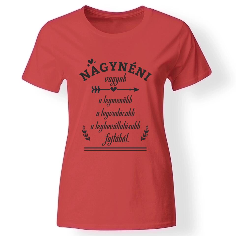 Nagynéni vagyok női póló piros