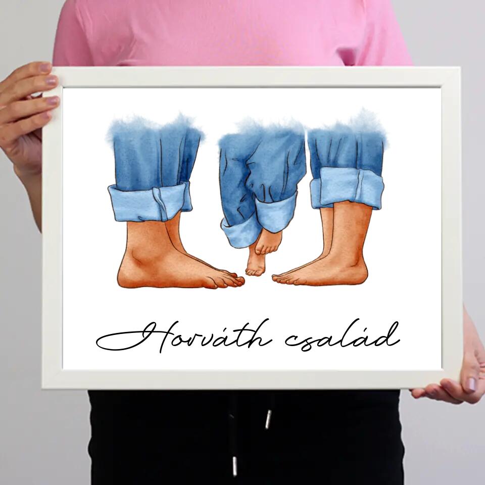 Három fős család kép