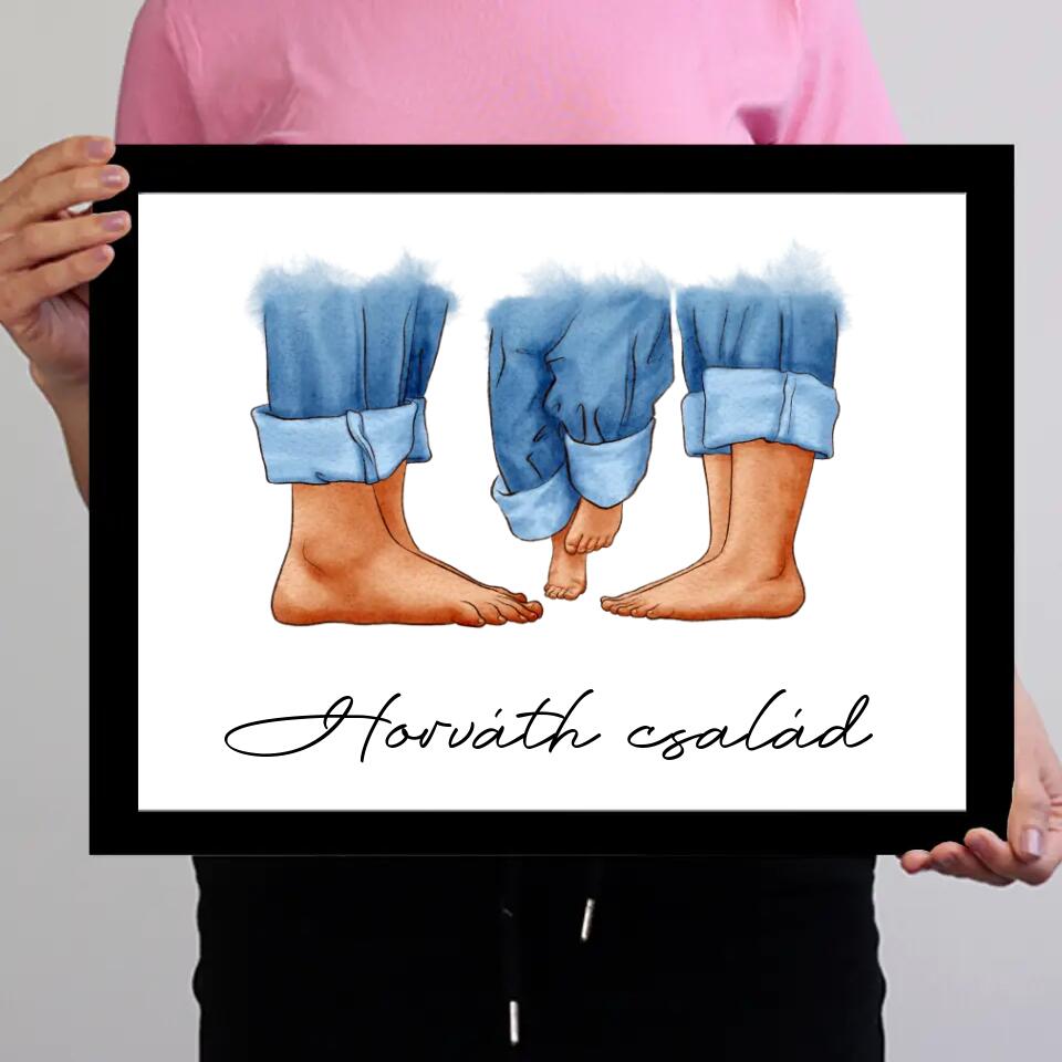 Három fős család kép