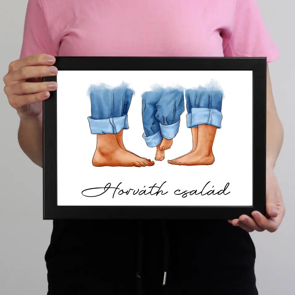 Három fős család kép