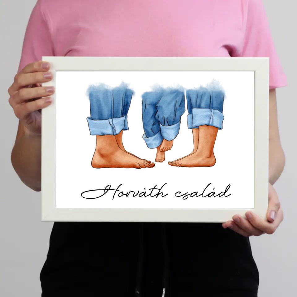 Három fős család kép