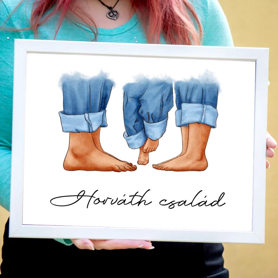 Három fős család kép