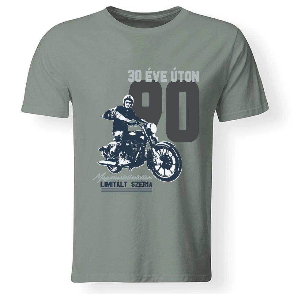 Motoros szülinapi férfi póló