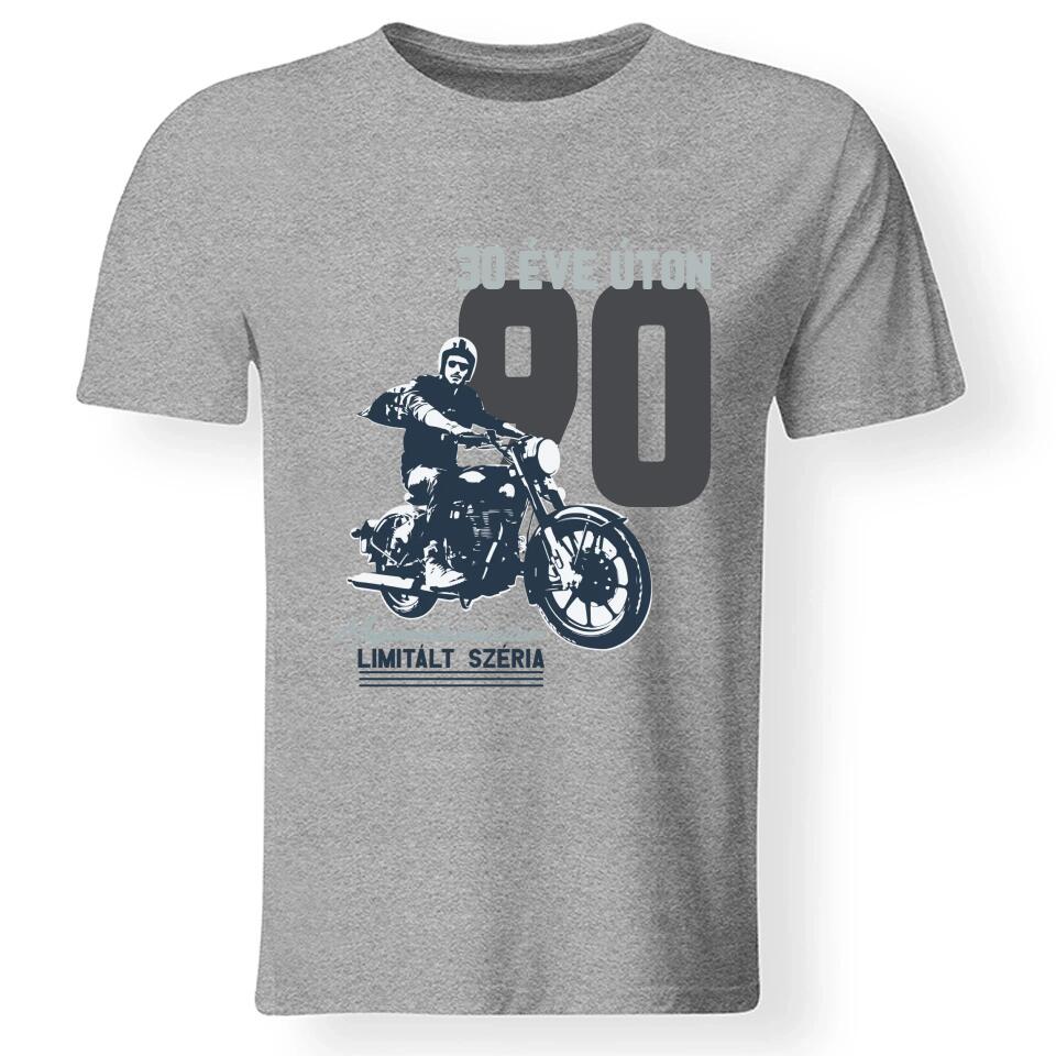 Motoros szülinapi férfi póló