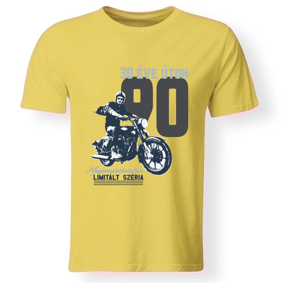 Motoros szülinapi férfi póló