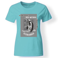 Az utak királya motoros női póló türkiz