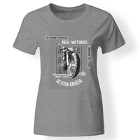 Az utak királya motoros női póló szürke