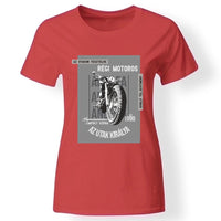 Az utak királya motoros női póló piros
