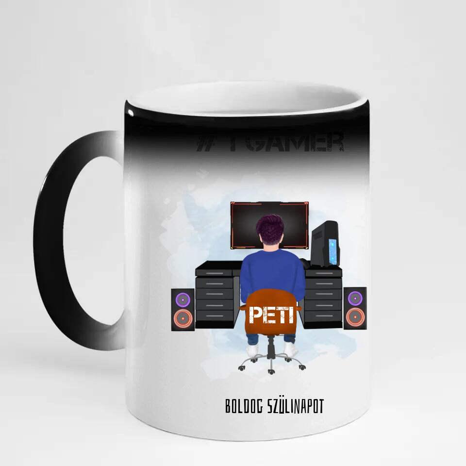 Gamer fiús ajándék bögre 