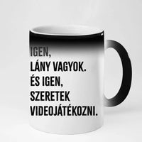 Gamer lányos ajándék bögre