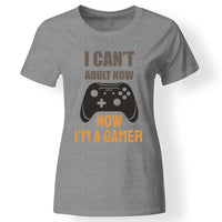 Vicces gamer női póló szürke