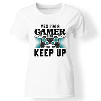 Gamer girl női póló fehér