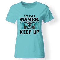 Gamer girl női póló türkiz