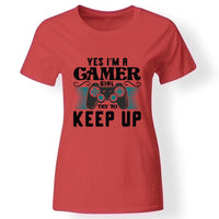 Gamer girl női póló piros