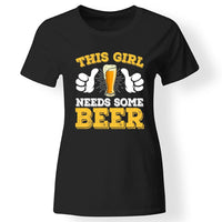 Vicces sörös póló nőknek fekete